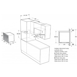 Mora Four à micro-ondes encastrable, acier inoxydable (VMT125X)