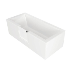 Baignoire PMR 160x75 cm avec porte ouverture à droite, 228L, blanc (SATVD160P)