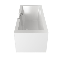 Panneau latéral pour baignoire PMR avec porte, 75 cm, blanc (SATVDPANELB)