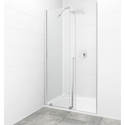 Swiss Aqua Technologies X-MOTION Porte de douche 200x110cm Coulissante, anticalcaire avec profilé chrome brillant (SATBWIXM110NIKA)