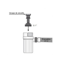 Lot de 10 Comap Siphon de groupe de sécurité avec déflecteur 26x34, 32 mm, blanc (887718-GVP10)