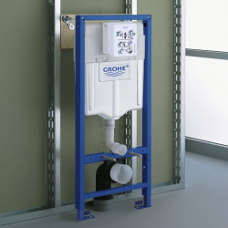 Pack WC Bâti-support Rapid SL + Cuvette sans bride Cersanit + Abattant SoftClose + Plaque chrome (RAPIDSL-MODUO)