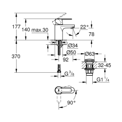 Get Mitigeur monocommande lavabo taille S, blanc (23586LS0)