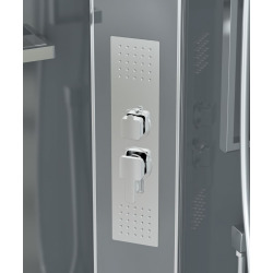 SATBOX Cabine 90x90cm quart de cercle chrome brillant (SATBOXS90CRT)