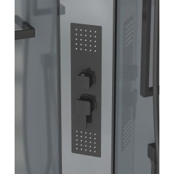 SATBOX Cabine 90x90cm quart de cercle noir mat (SATBOXS90CT)