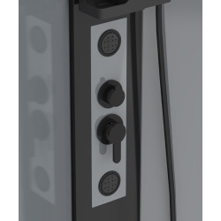 SATBOX Cabine 90x90cm quart de cercle noir mat (SATPROBOXS90CT)