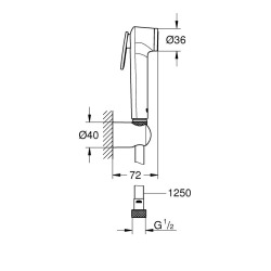 Tempesta-F Trigger Spray 30 Ensemble de douche 1 jet avec support mural, cool sunrise brossé (27513GN1)