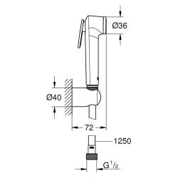 Tempesta-F Trigger Spray 30 Ensemble de douche 1 jet avec support mural, warm sunset (27513DA1)