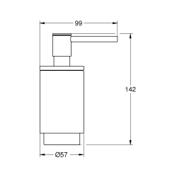 Selection Distributeur de savon, hard graphite brossé (41028AL0)