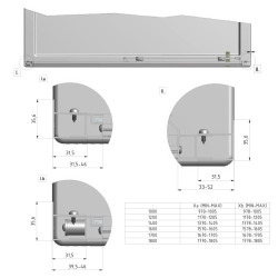 Lega Line Porte de douche 120 cm, orientation gauche et droite avec profilé chrome brillant (556-1200000-00-02)