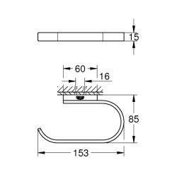 Selection Toilet Paper Holder w/o cover