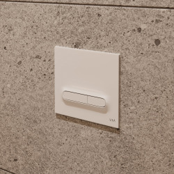 Loop R plaque de déclenchement double touche, blanc brillant (740-0600)