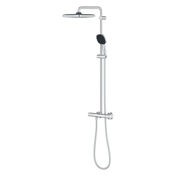 Vitalio Comfort 250 Colonne de douche avec mitigeur thermostatique + Douche de tête + Douchette 2 jets, chrome (G26696001)
