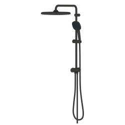 Vitalio Comfort 250 Colonne de douche avec inverseur manuel + Douche de tête 2 jets + Douchette 2 jets, noir mat (G266982431)