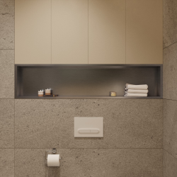 Swiss Aqua Technologies Aurum Niche de Douche à encastrer, Acier Inoxydable 304, 120x28x10cm, Chrome brossé (SATAURN12128BS)