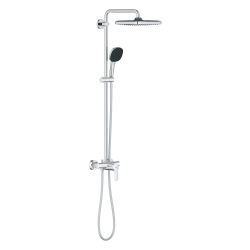 Grohe Vitalio Comfort 250 Colonne de douche avec mitigeur monocommande + Douche de tête + Douchette 2 jets, chrome (G26985001)