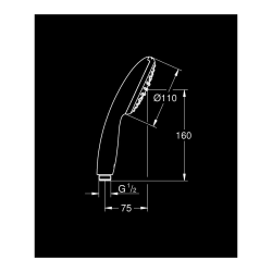  Vitalio Start 110 douchette à main 1 jet, chrome (G27940001)