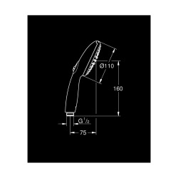 Vitalio Start 110 douchette à main 2 jets, noir mat (G279462431)