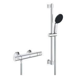 Precision Start Set de douche avec mitigeur thermostatique + Douchette + Barre 60 cm, chrome (G34597001)
