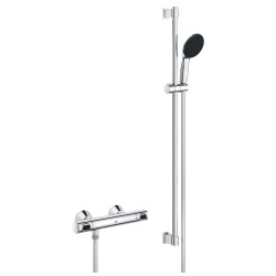 Precision Flow Set de douche avec mitigeur thermostatique + Douchette + Barre 90 cm, chrome (G34805001)