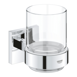 Grohe Start Cube verre en cristal avec support, chrome (G41097000)