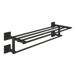 Grohe Start Cube rack porte-serviettes en métal 60 cm avec fixations cachées, noir mat (G410992430)