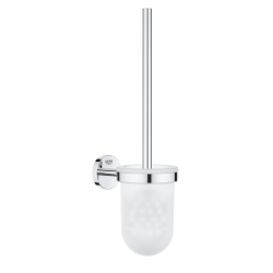 Start Cosmopolitan support mural pour brosse WC en verre avec fixations cachées, chrome (G41169000)