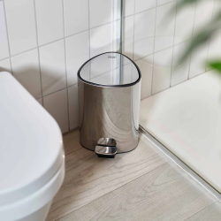 Joseph Joseph EasyStore™ Luxe Poubelle Salle de Bain Inox à Pédale 5L (70596)
