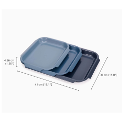 Nest™ Bake Ensemble de 3 plats de cuisson antiadhésifs, bleu (45064)
