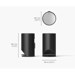 Arc™ Easy-PushPoubelle 10l Noir Mat, noir (30151)