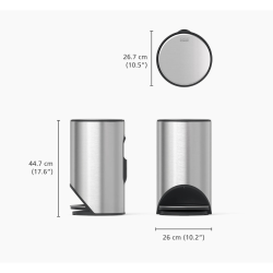 Arc™ Easy-Push poubelle 10L, inox (30152)