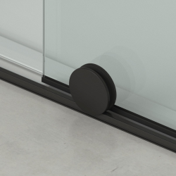  X-MOTION 120x200cm Paroi en verre coulissante Crystal Glass® 8 mm anticalcaire, avec bras et profilés Gun métal (SATBWIXM120GM)