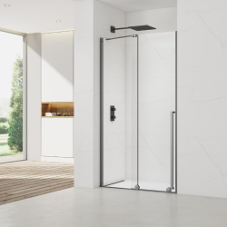 X-MOTION Porte de douche 110x200cm Coulissante, anticalcaire avec profilé Gun métal (SATBWIXM110NIKAGM)