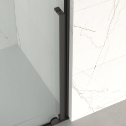 X-MOTION Porte de douche 120x200cm Coulissante, anticalcaire avec profilé Gun métal (SATBWIXM120NIKAGM)