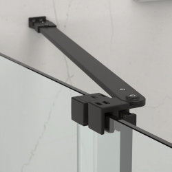 X-MOTION Porte de douche 140x200cm Coulissante, anticalcaire avec profilé Gun métal (SATBWIXM140NIKAGM)