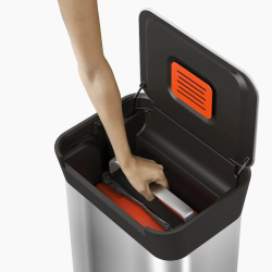 Titan poubelle compacteur de déchets 30L, inox (30030)