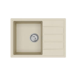 Swiss Aqua Technologies 62x44 cm évier avec égouttoir réversible en Granite, à encastrer, jasmin (SATSINKGE2J)