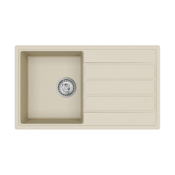 Swiss Aqua Technologies 76x44 cm évier avec égouttoir réversible en Granite, à encastrer, jasmin (SATSINKGE3J)