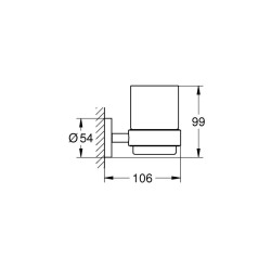 Essentials Glass w/Holder