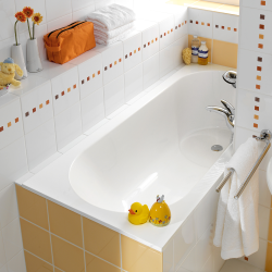 Libra Baignoire rectangulaire, 1800 x 800 mm, sans pieds, blanc (UBQ180LIB2V-01)