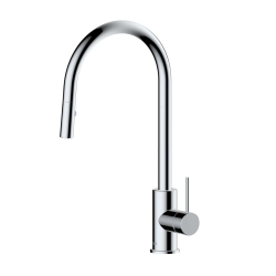 Aurum mitigeur évier sur pied avec douchette extractible 2 jets, chrome (SATBAUR286CR)