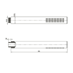  Aurum douchette à main 1 jet, métal brossé (SATBAURRSBGM)