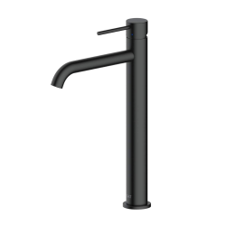 Aurum mitigeur lavabo haut 30,8 cm sans vidage en acier inoxydable, noir mat (SATBAUR285C)