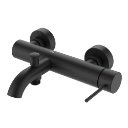 Swiss Aqua Technologies Aurum mitigeur de baignoire mural 150 mm à levier sans set de douche, noir mat (SATBAUR222C)