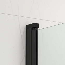 Kaldewei 170x75 cm Ensemble baignoire Saniform universelle + Pare baignoire pivotant noir + pieds (KW3731-SETP5)