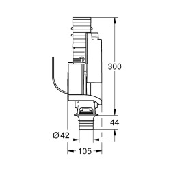 Soupape de chasse à double volume pour réservoir de chasse d'eau encastré (G38736000)