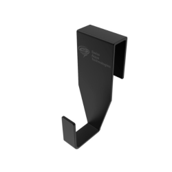 Crochet suspendu pour écran de douche SAT Walk-In, noir mat (SATWIHACEKC)