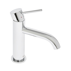 Aurum mitigeur lavabo sur pied 16,5 cm, à levier, sans vidage, chrome brillant (SATBAUR271CR)