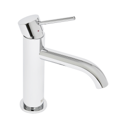 Aurum mitigeur lavabo sur pied 16,5 cm, à levier, sans vidage, chrome brillant (SATBAUR271CR)
