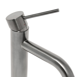 Aurum mitigeur lavabo sur pied 16,5 cm, à levier, sans vidage, noir mat (SATBAUR271BGM)